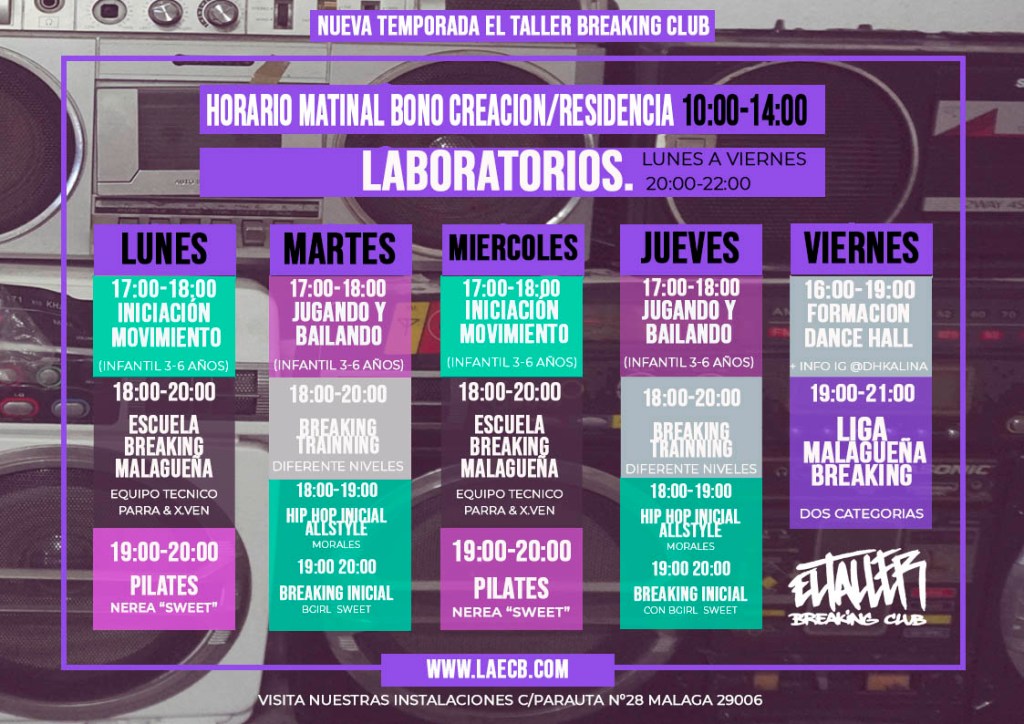 Nueva temporada 2020/2021 EL TALLER BREAKING&nbsp;CLUB