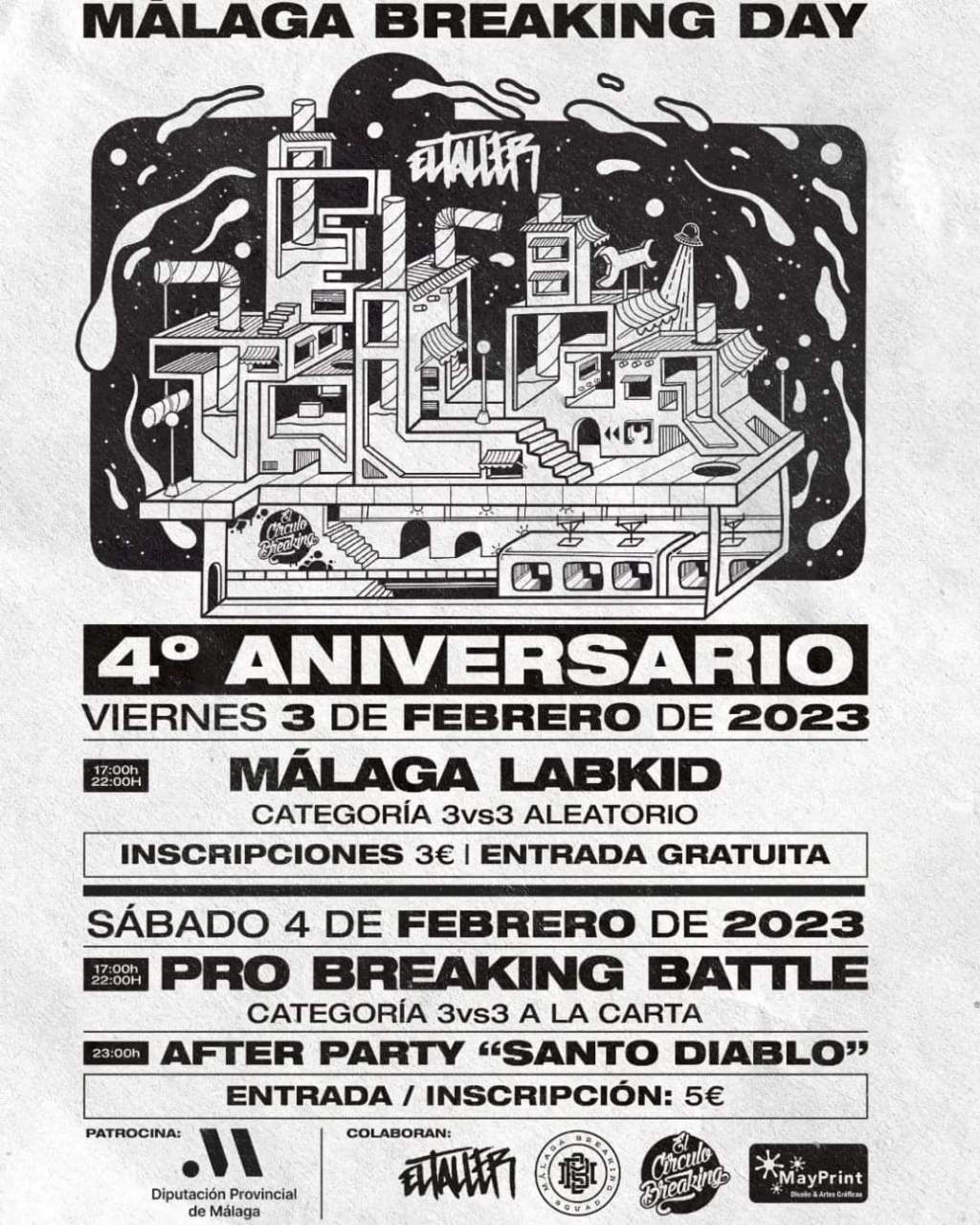 MÁLAGA BREAKING DAY 4º Aniversario ESPACIO EL&nbsp;TALLER.